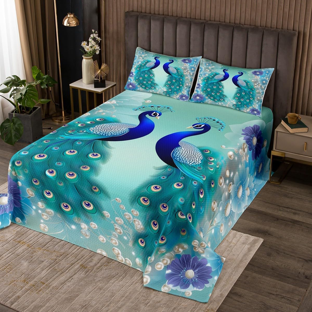 Erosebridal Brown Horse Bedspread Western Cowboy Bedding Set Exotic Farm Animals Coverlet Set for Kids Teen Boys Adults Horses Wildlife Rustic Country Bed Cover with 2 Pillow Cases King Size White