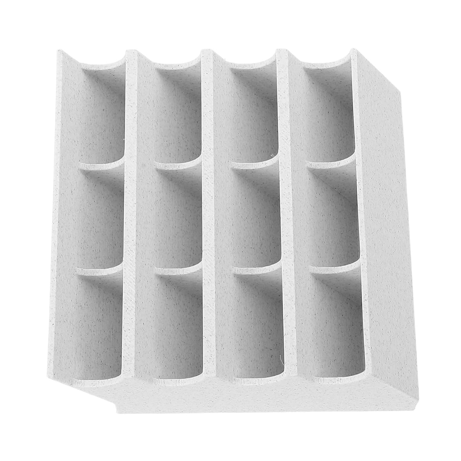 STOBAZA Clipper Blade Holder 12-slots Multicompartment Razor and Haircut Blade Organizer for Barber Salon and Traveling, White Pla Material with Stable Placement and Compact Design