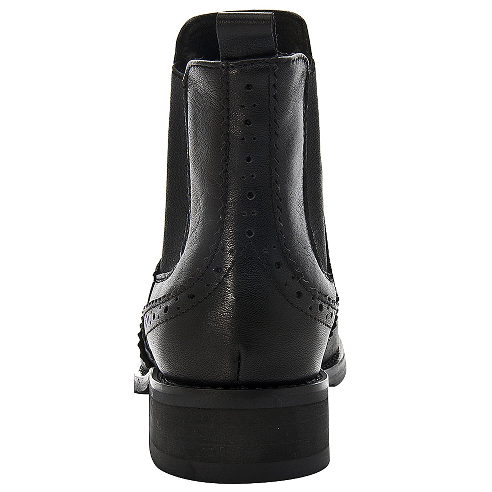 rismart Mujer Correas Wingtips Tobillo Alto Comodas Cuero Botines Botas Chelsea