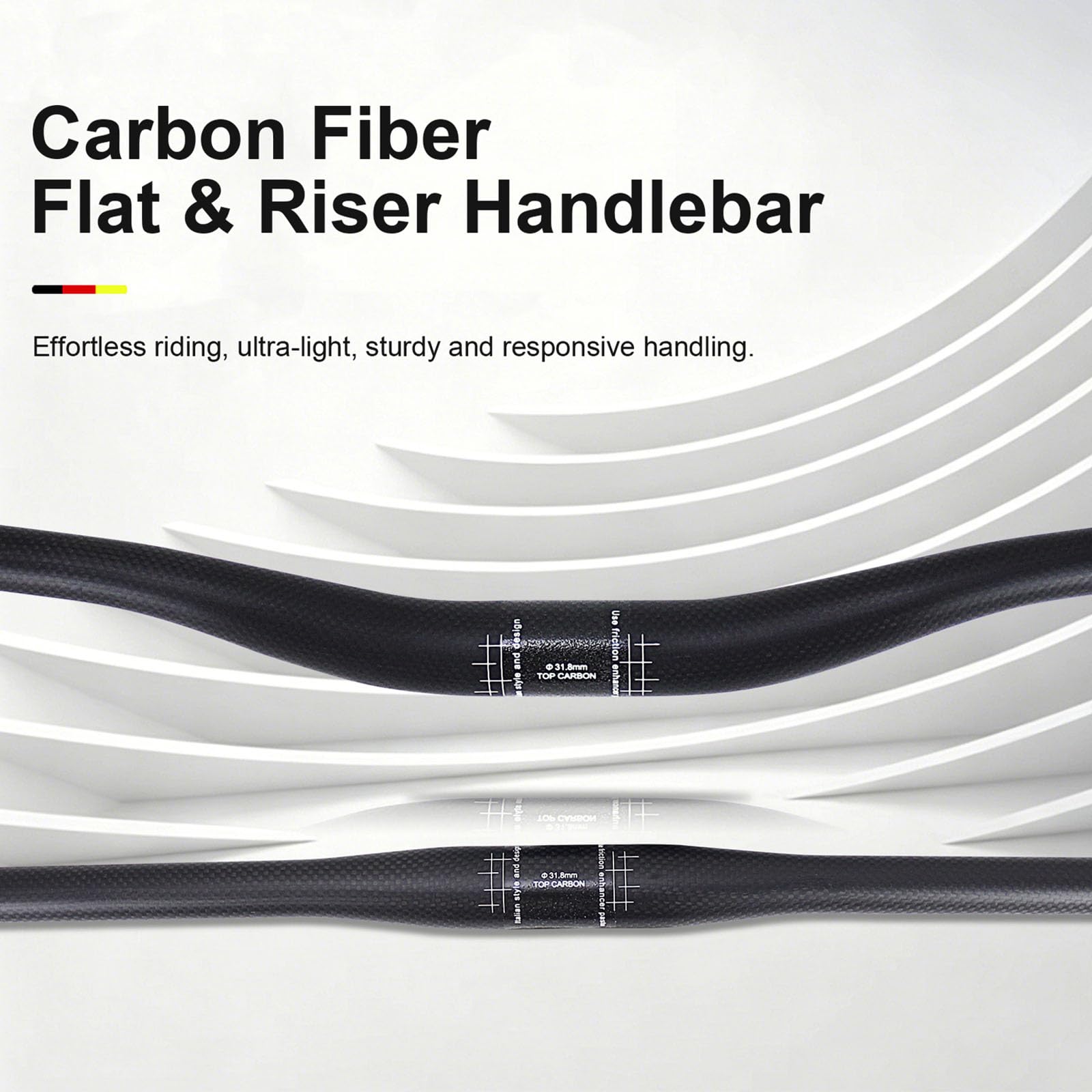 guidon vtt en fibre de carbone RXL SL 1-1/4"guidon vtt 31.8 mm 3K brillant plat 760mm