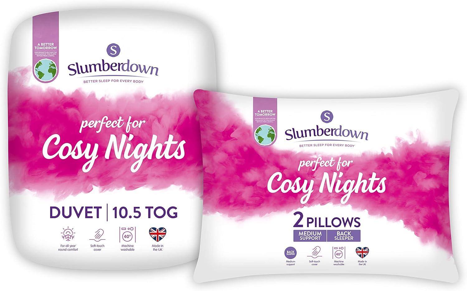 Slumberdown Cosy Nights Single Duvet 10.5 Tog All Year Round Duvet