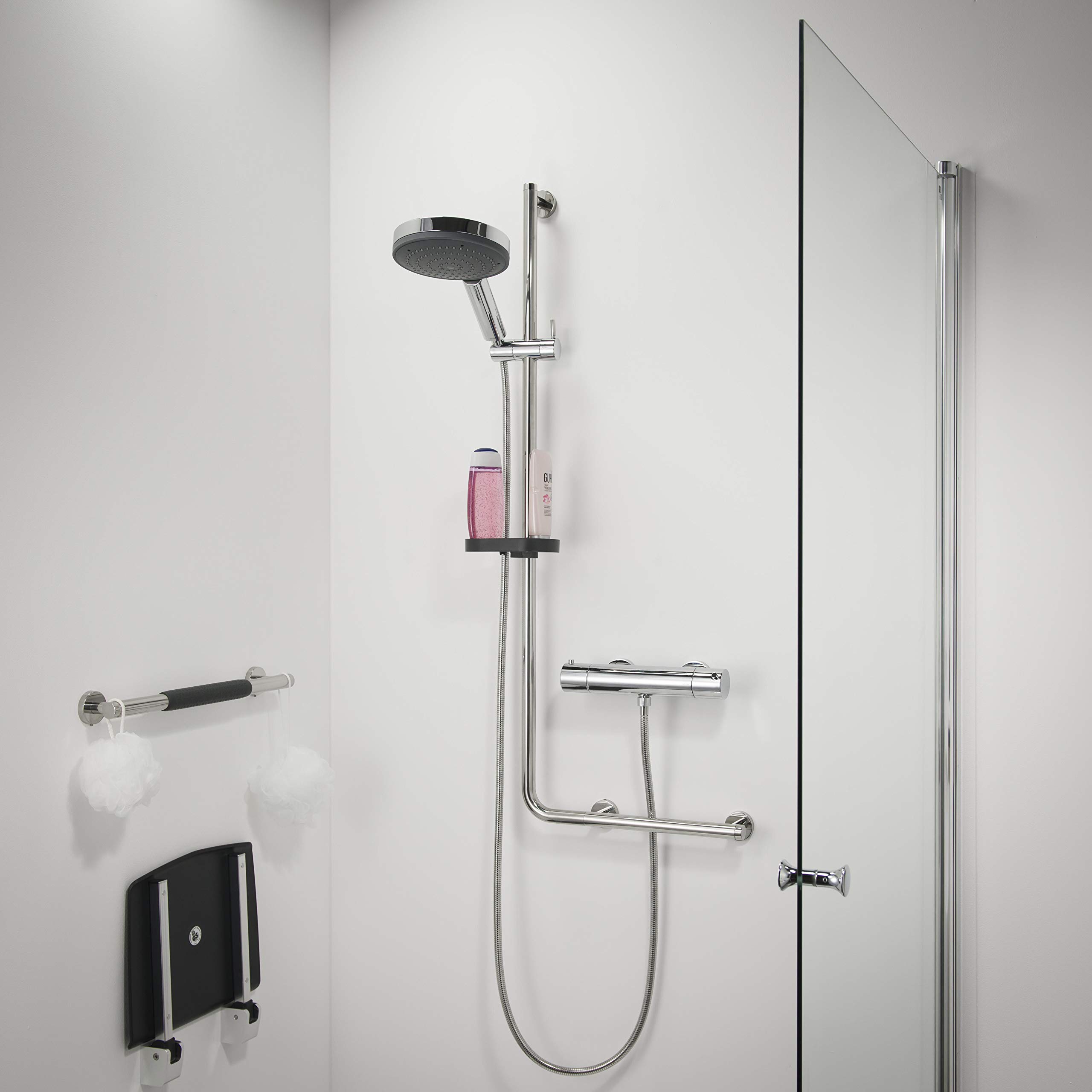 TIGER Boston Comfort & Safety Maniglione di Sicurezza, Acciaio (Inox Lucidato), 45,3 x 114 x 7,7 cm