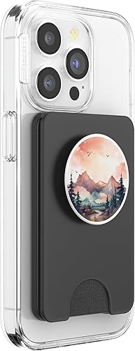 Miniatura 10 de Acuarela Montaña Paisaje Naturaleza Senderismo Alpinista PopSockets Estándar PopGrip