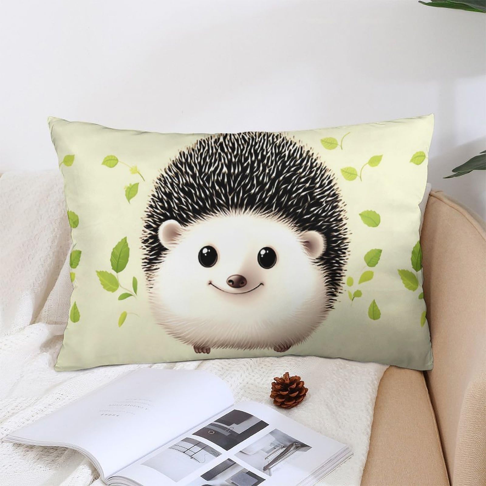 NTVOWPZO Decoration Throw Pillow Covers 12 "x20 Pillowcases Covers Cute Hedgehog Soft Pillowcases Modern Farmhouse Home Decor Sofa Cushions Covers for Couch Bed Living Room