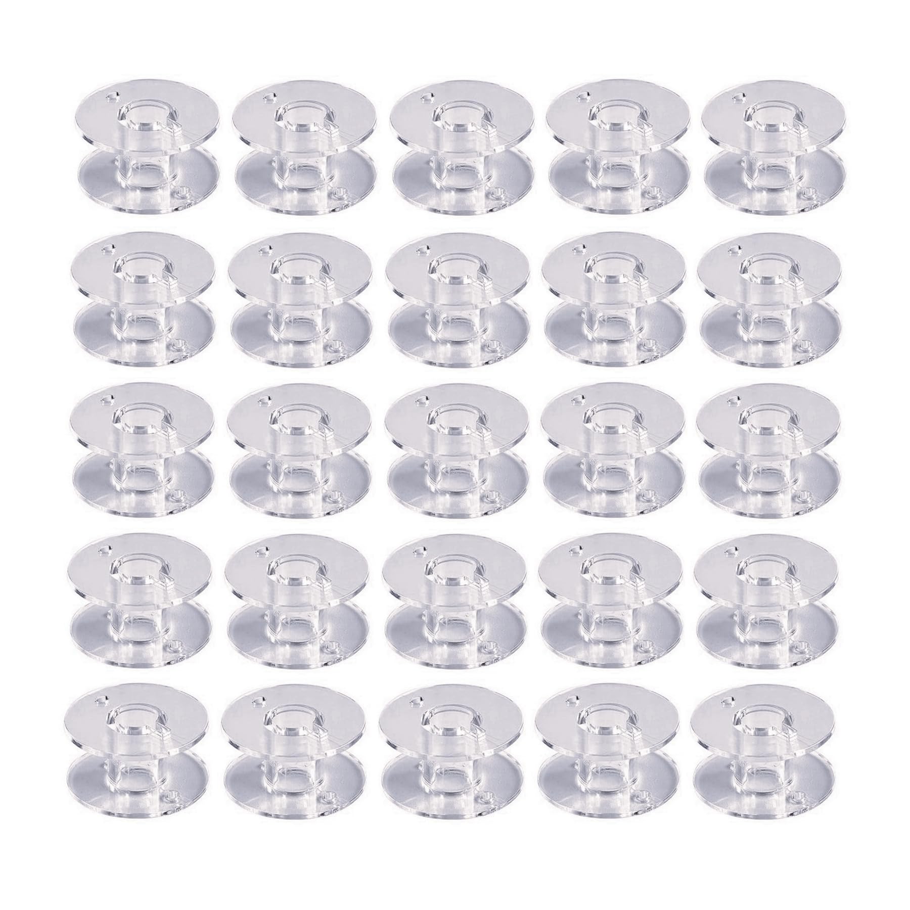 100 Pcs Bobbins for Sewing Machine,WENICE Plastic Bobbins,Sa156 Bobbins, Bobbins Class 15, Sewing Accessories, Plastic Bobbin with Case