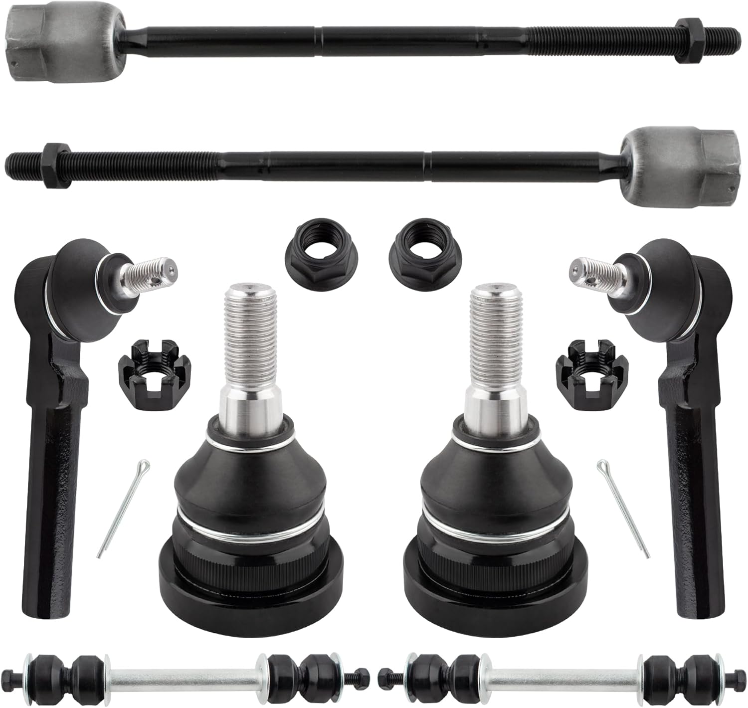 8pcs Front Suspension Kit Lower Ball Joints Inner Outer Tie Rod Ends Sway Bar Link Kits For Ford Mustang 1994-2004 EV127 ES3184 K8749 K8848