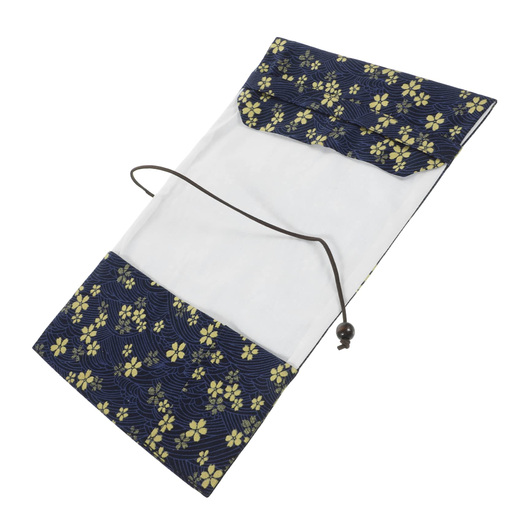 MAGICLULU 4stücke Decorative Buchumschlag Stoff Handgemachte Anpassbare Buchhülle Mit Schutzfunktion Für Notizbücher Schulbücher Und Wiederverwendbar Und Dunkelblau Mit Kirschblüten
