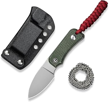 CIVIVI Baby Banter EDC Fixed Blade Knife with Sheath, 2.39" Nitro-V Blade