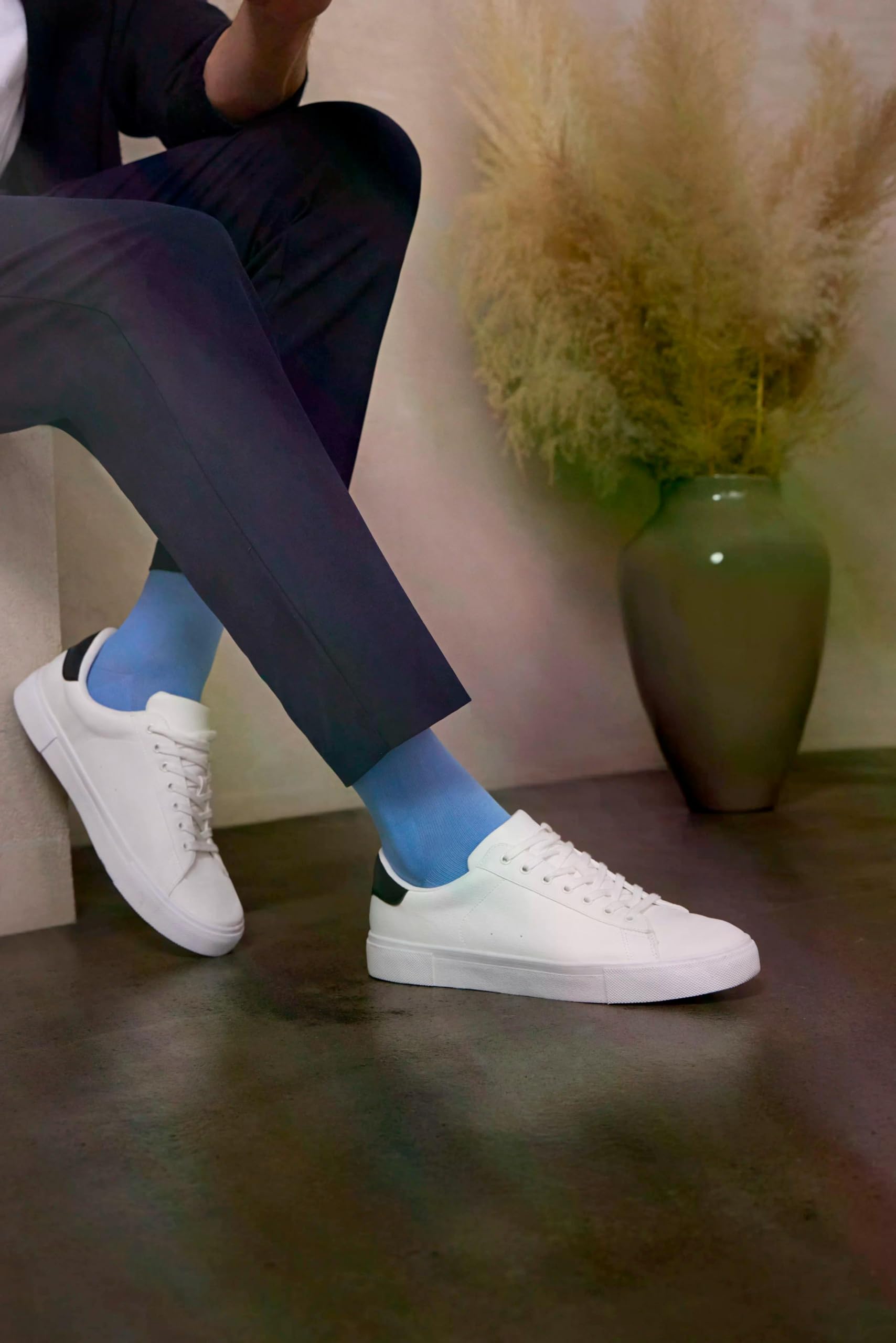 FALKE Lufthansa Travel & Comfort hombre Energizing Cotton calcetines largos fuerte compresión mejor circulación sanguínea viajar pasar largos periodos sentado transpirable algodón 1 par