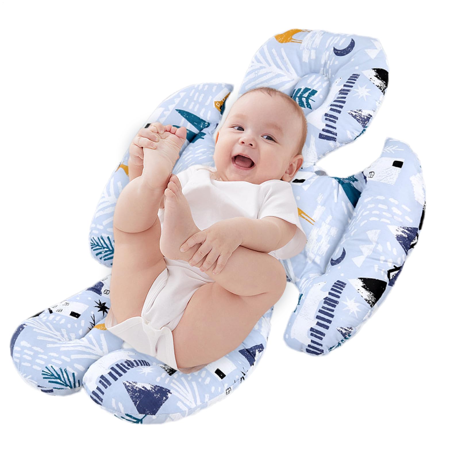 Inserto de Asiento de Coche para bebé - Bolsa de Cochecito Cojín Cabezales | Y Soporte para el cuerpo | Inserto para bebés de diseño de cinco puntos para la comodidad del recién nacido, Ajuste para