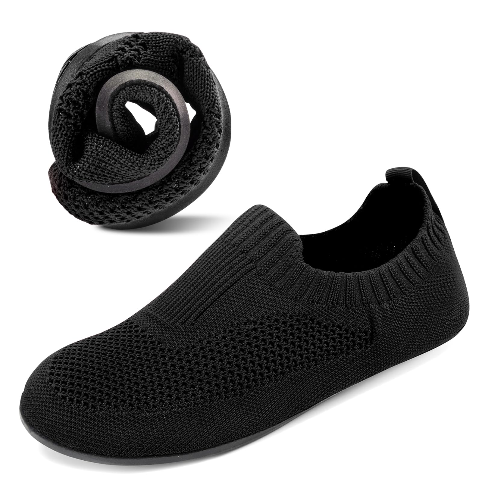 KOWAYI Hausschuhe Herren Damen Rutschfeste Slipper Atmungsaktive Leichte Hüttenschuhe Barfußschuhe Unisex Flache Pantoffeln