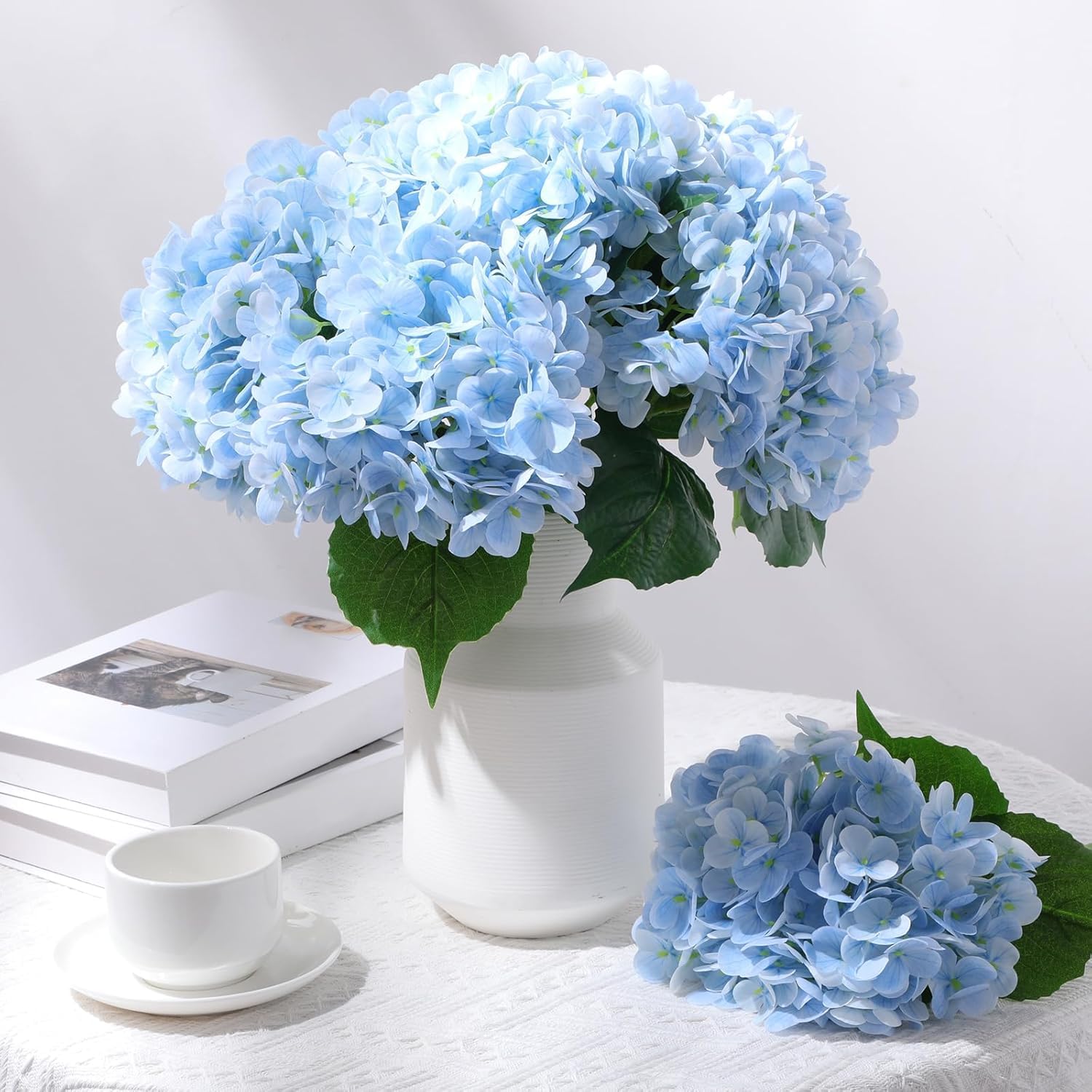 Amazon｜himsyuden アジサイ 造花 4本セット 紫陽花 シルクフラワー