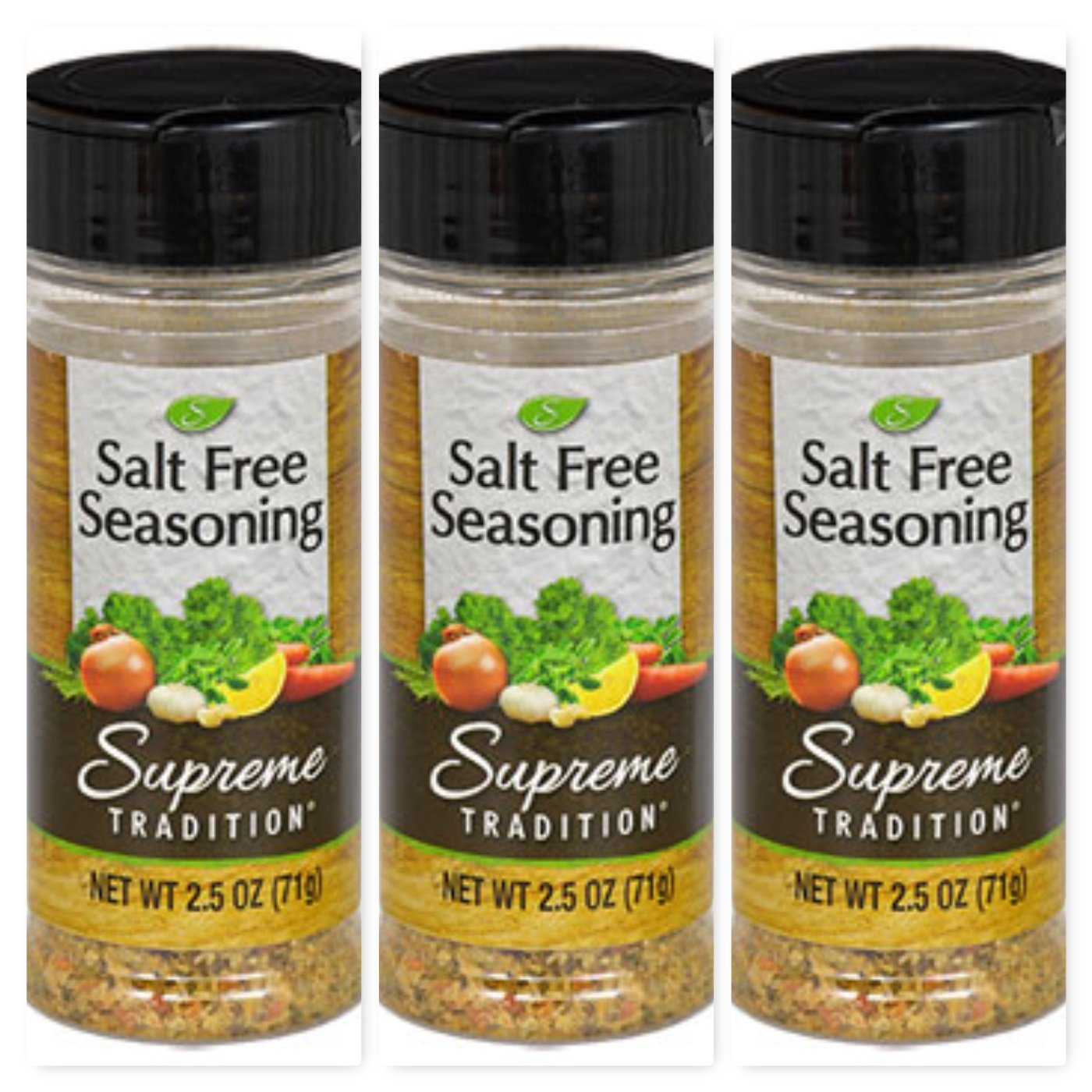 Supreme Tradition Salt-Free Seasoning Blend, 2.5 oz. 3 pk