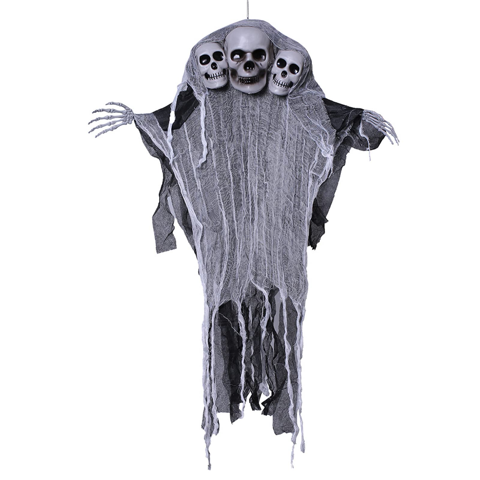 Buxuaaaa White 39" Hanging Decorations Halloween Flying Skeleton For Graveyard Scene Scary Indoor Outdoor Decor Halloween Decorations Hanging
