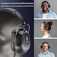 Vista 4 de Paquete de 2 auriculares con cancelación de ruido de 34 dB para disparar, orejeras de protección auditiva, auriculares de protección auditiva