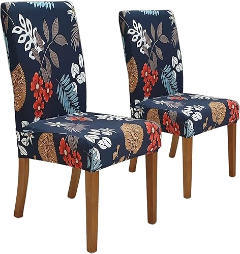 Miniatura 52 de SPRINGRICO Fundas para sillas de comedor, paquete de 6, fundas elásticas para sillas de comedor, de elastano, lavables, fundas para sillas Parsons