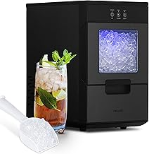 Newair Nugget Ice Makertop - 44lbs / Day, Countertop Sonic Machine Machine, Self-Pleaning & Tank Water Refillable, Pebble Ice Maker, Ideal for Office, Kitchen or Bar (Steinless Steel