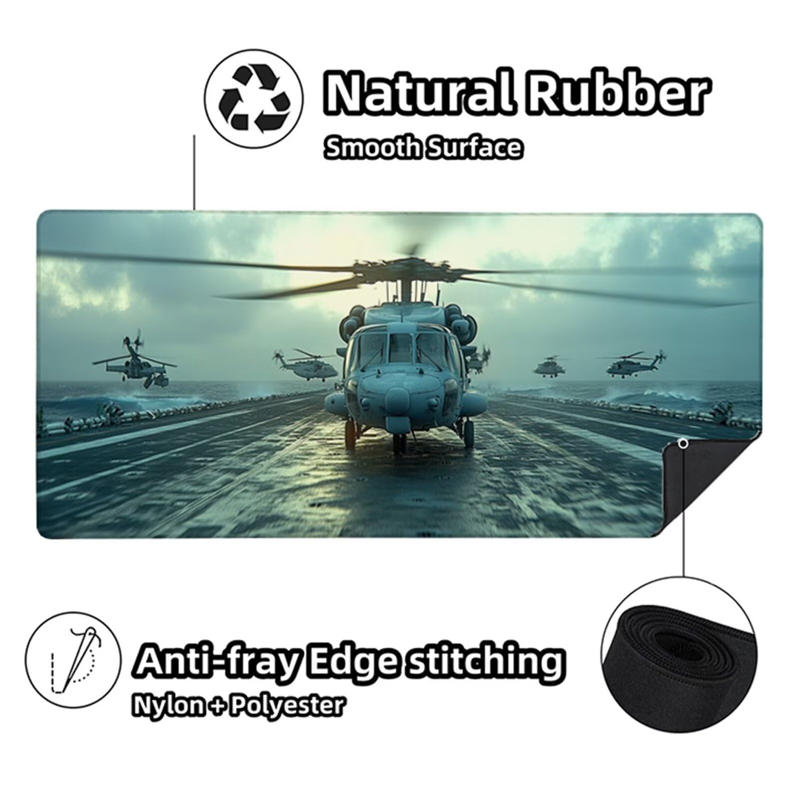 Tappetino Mouse XXL 1200x600x3mm, Tappetino Scrivania Verde Mouse pad Aereo con Bordi Cuciti, Base in Gomma Antiscivolo Extended Mousepad Gaming per Pad Pc Ufficio Accessori Gaming, Regalo 3-5787