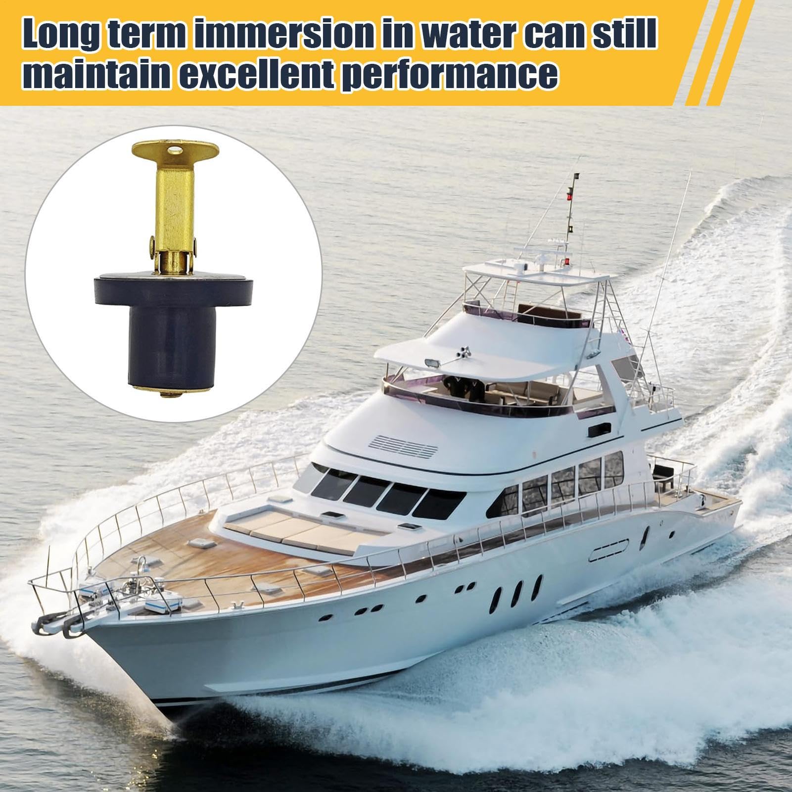 Bouchon de vidange pour bateaux - Fermeture hermétique pour boîte à appâts, drainage multifonction anti-fuite de 16 mm pour kayaks, bateaux, bateaux et systèmes d'appât