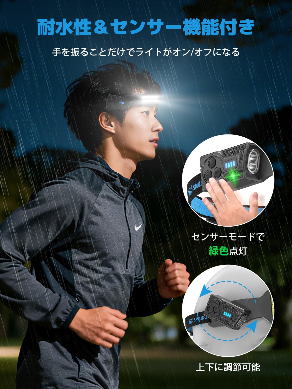 Smiling Shark ヘッドライト TS-2 【新登場・超高輝度COBラA Amazon.co.jp: Smiling Shark ヘッドライト TS-2 【新登場・超高輝度