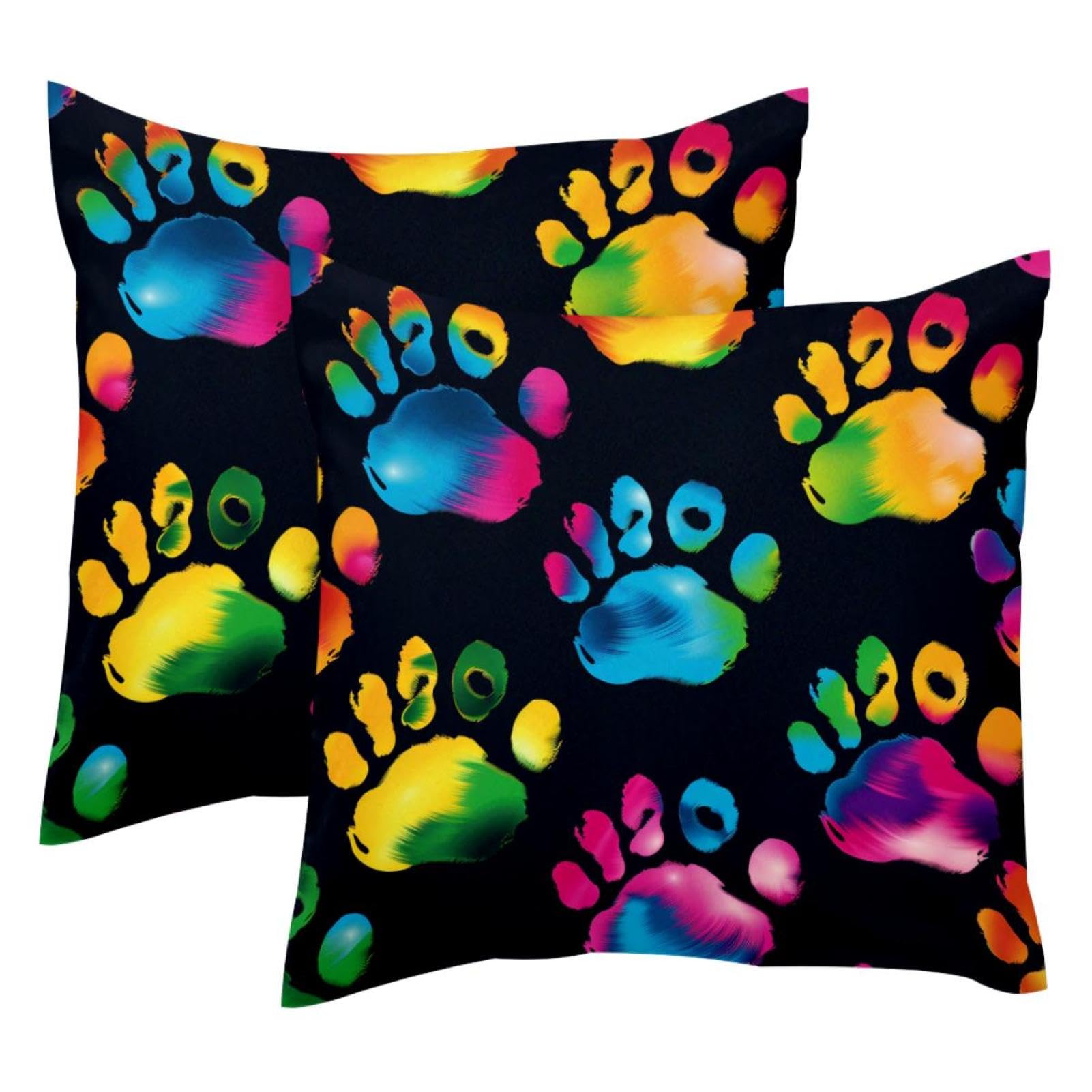 Coussin velours patte multicolore pour décorer un salon cocooning