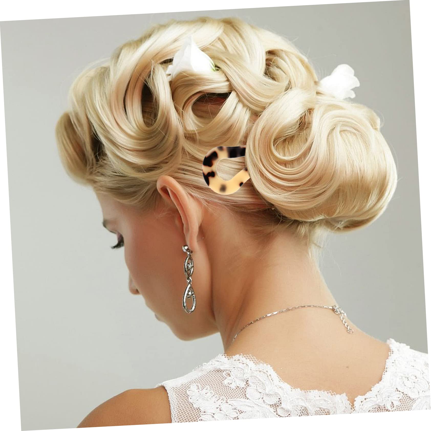 FRCOLOR 5 Set Di Eleganti Fermagli Per Chignon A Forma Di Francese Per Occasioni Formali E Casual 2 Pezzi * 5