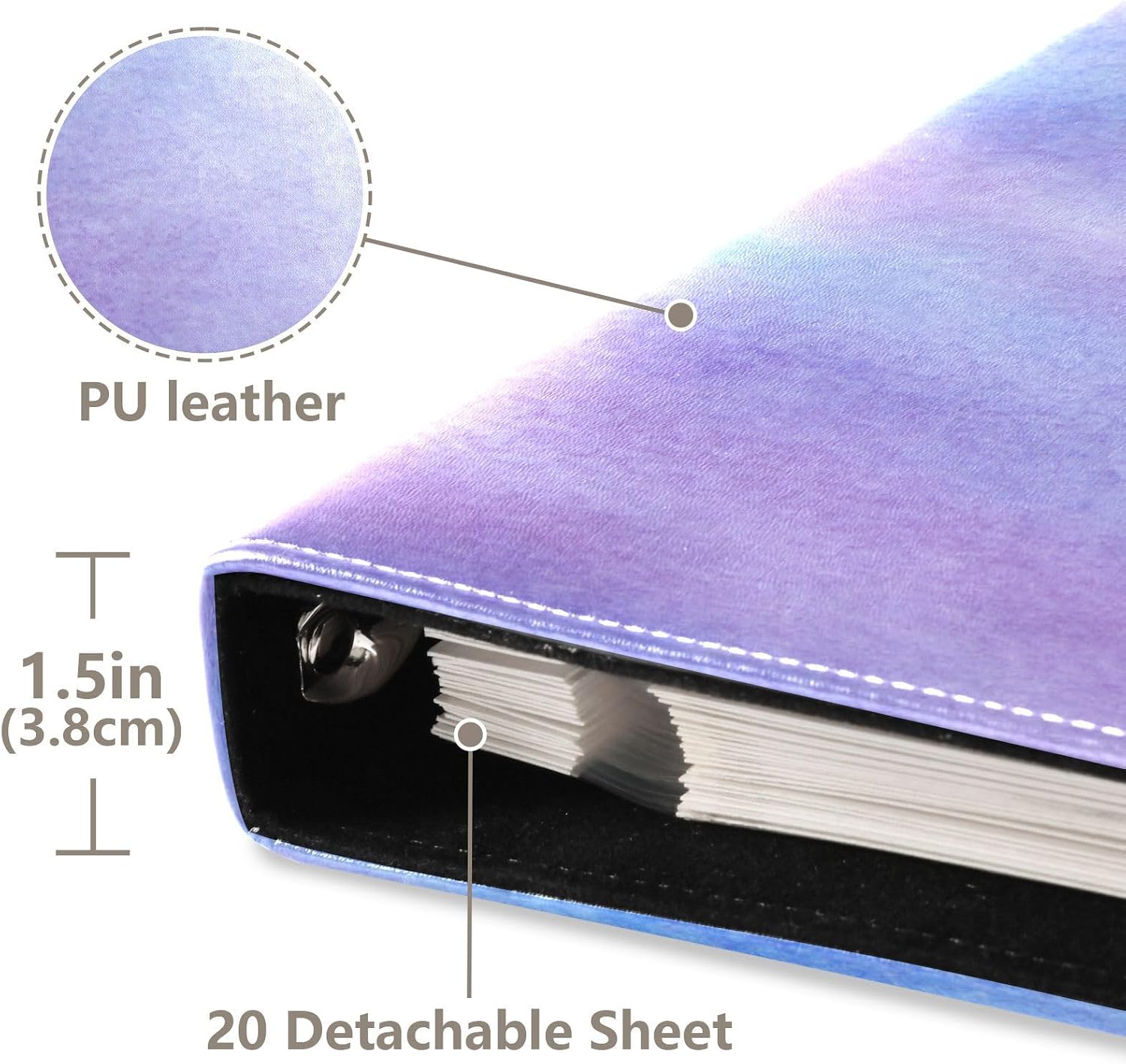 Gradient Blue PurplePhoto Album Binders Photo Books Self Adhesive Pages Scrapbook Photo Albums Childhood Photo Album 4x7