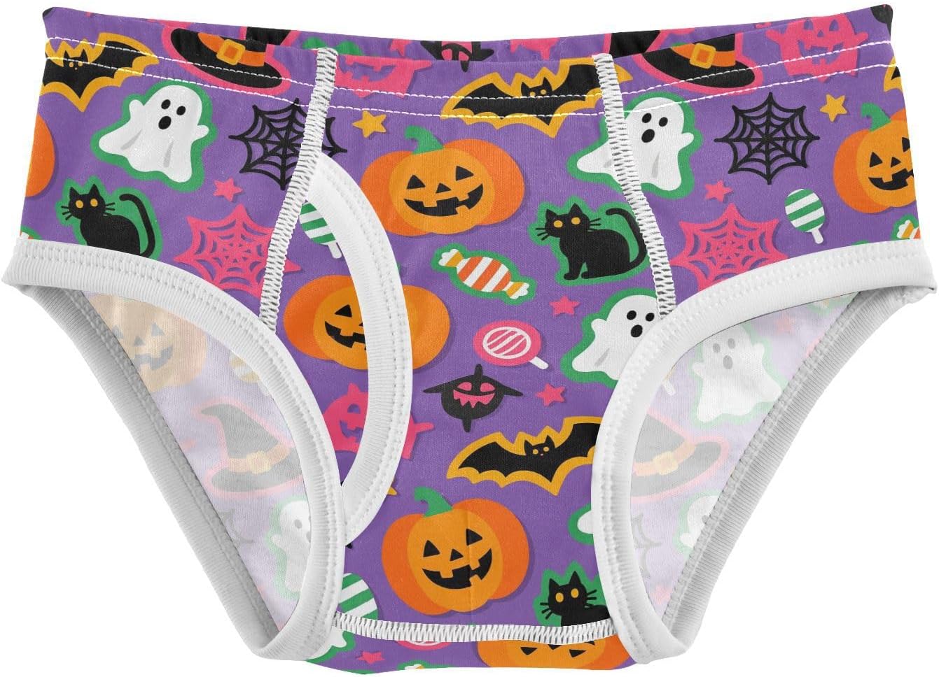 visesunny Boys Potty Training Underwear Cartoon Halloween Bat Candy Breathe Cotton Briefs Size 2T-8Y for Toddler