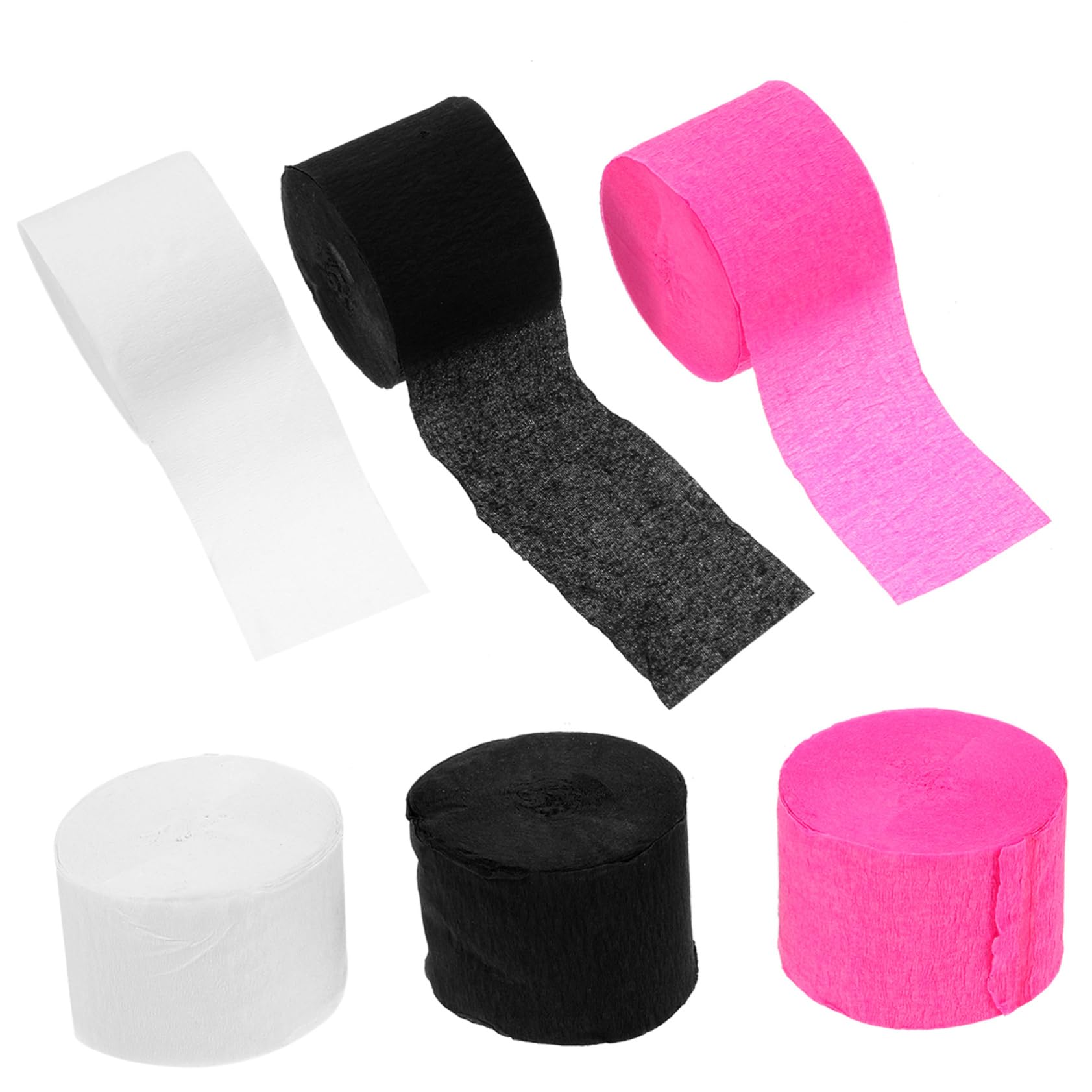 HOODANCOS Delicate Crepe Paper Streamers 6 Rolls for Party Decorations Wedding Streamers