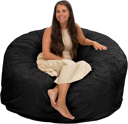 ULTIMATE SACK Sillón tipo puf de 5 pies, puf de gran tamaño para adultos, cómodo sillón tipo puf, sofá tipo puf para tumbarse, sofá tipo puf para