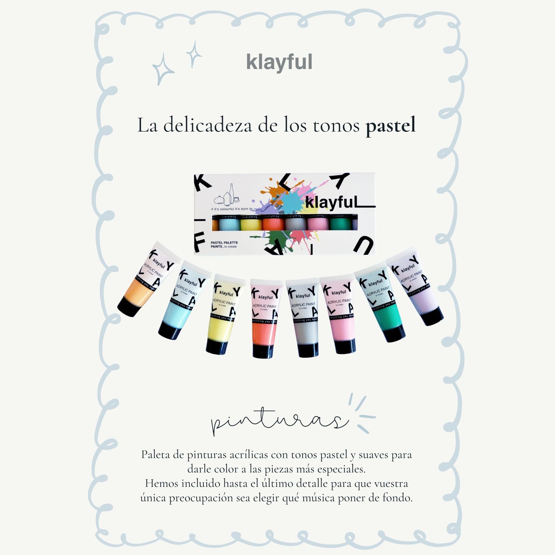 KLAYFUL Marco huellas bebé recién nacido con arcilla Kit completo para huellas bebe recién nacido, recuerdo personalizado y decorativo – Regalo bebe personalizado ideal para padres primerizos