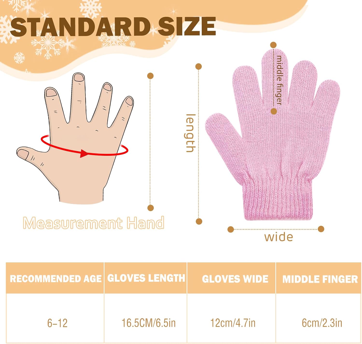 ONESING 12 Pairs Warm Children Gloves - Knitted Winter Gloves Bulk for Girls Boys | Kids Gloves Designed for Cold Weather Mixcolor B