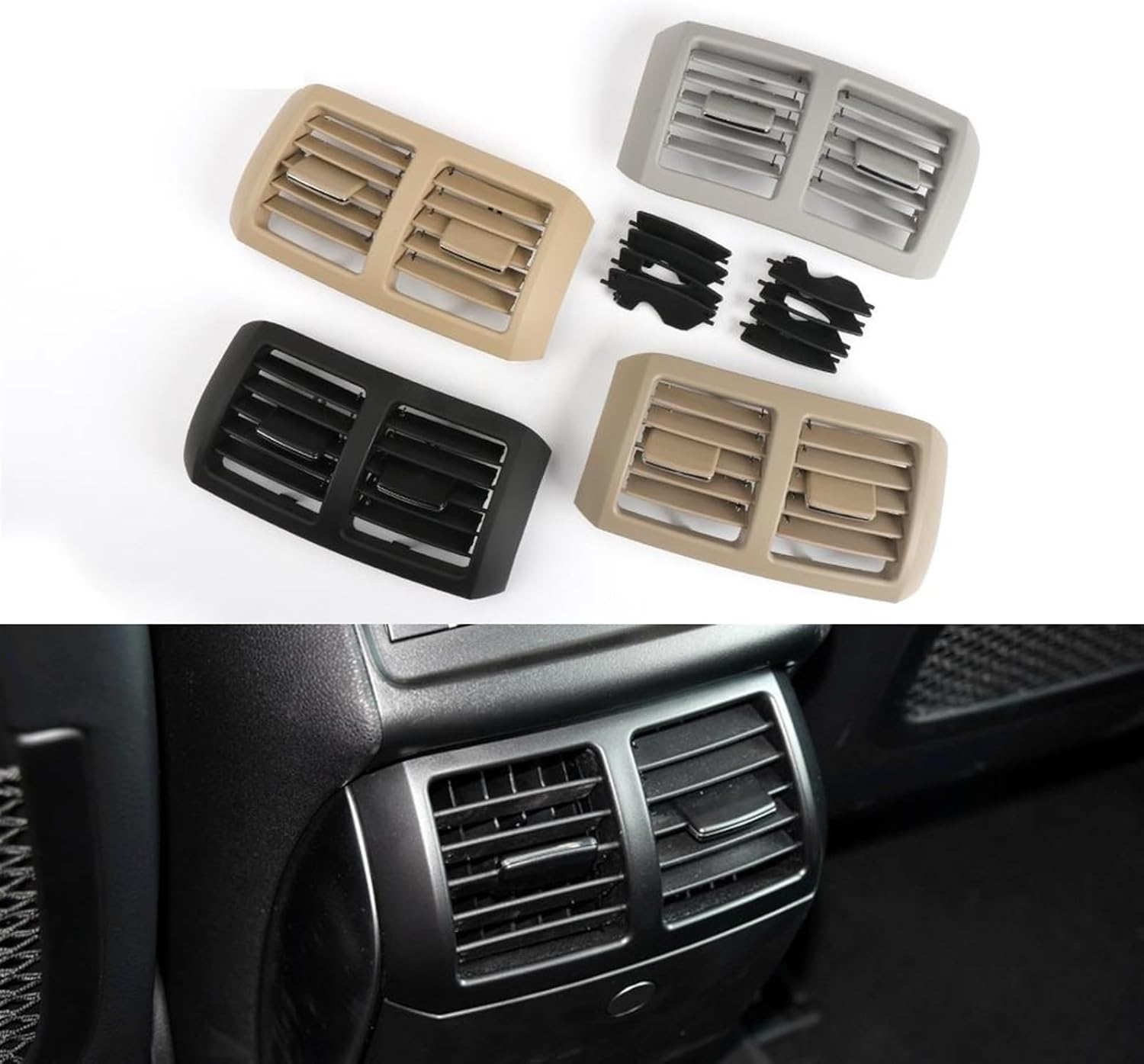 Interior Rear Side Air Conditioner AC Vent Grille Cover Compatible with Mercedes Benz W251 R Class 2006-2009 2518301154(Beige)