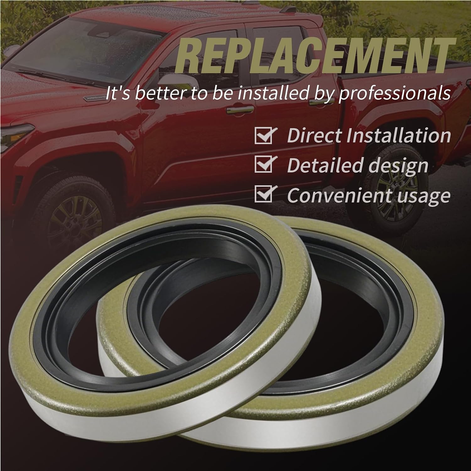 10Pcs Trailer Axle Hub Wheel Grease Seals, 1.719''I.D x 2.565''O.D with 10pcs Cotter Pins, Replace for 3500 lbs. Most 5 Lug Hubs 84 Spindles