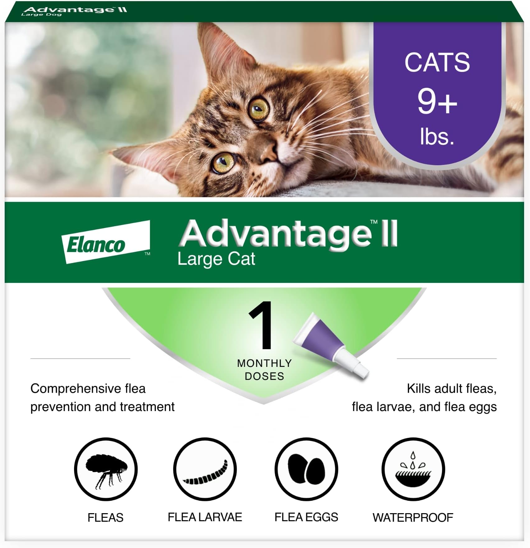 Advantage Flea Prevention for Cats, 5-9 lb, 1 dose, II