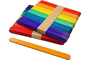 100Pcs Natural Wood Craft Sticks: An Artistic Canvas for Creative Hands