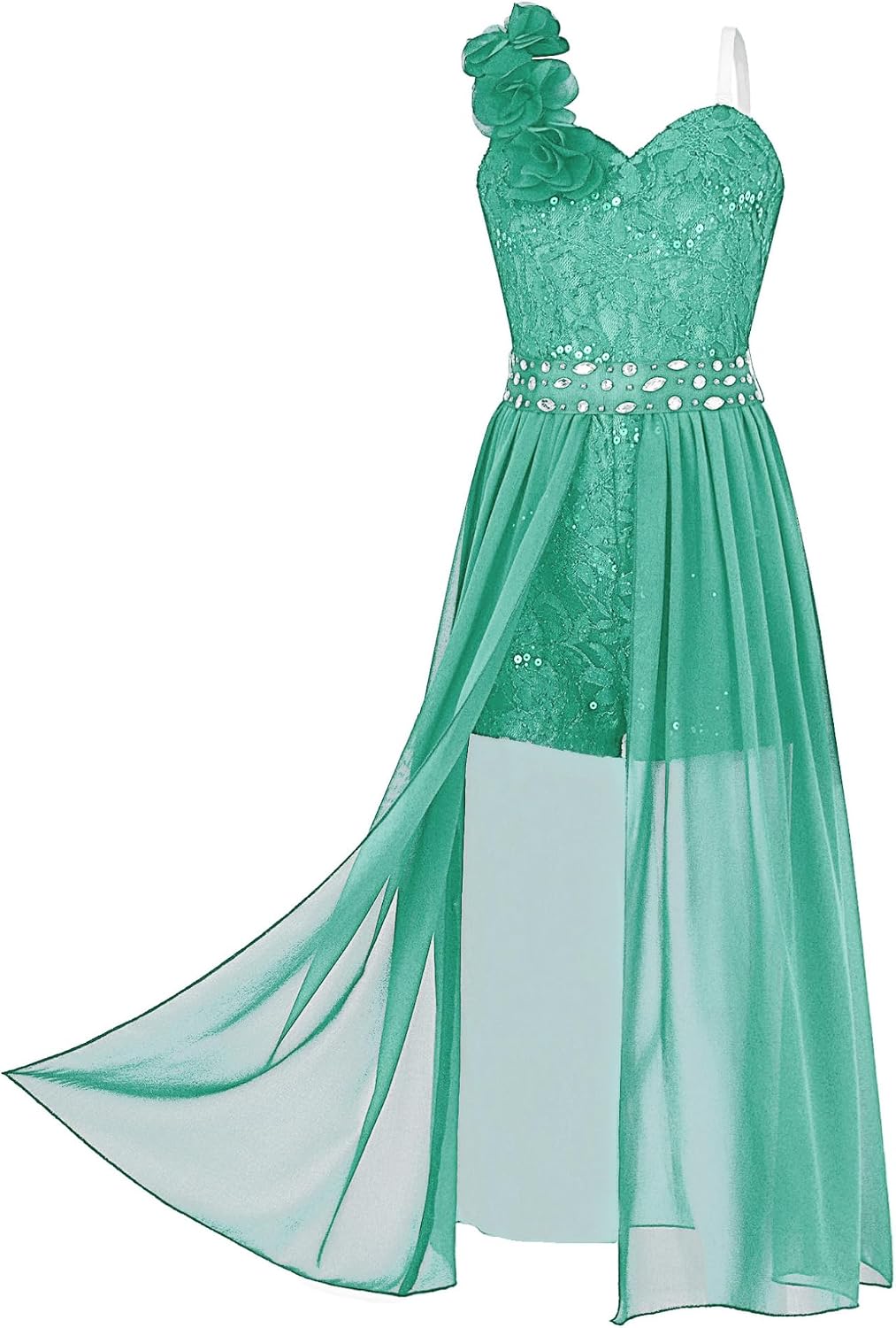 Freebily Enfant Robe de Soirée Cocktail Taille Froncée Double V