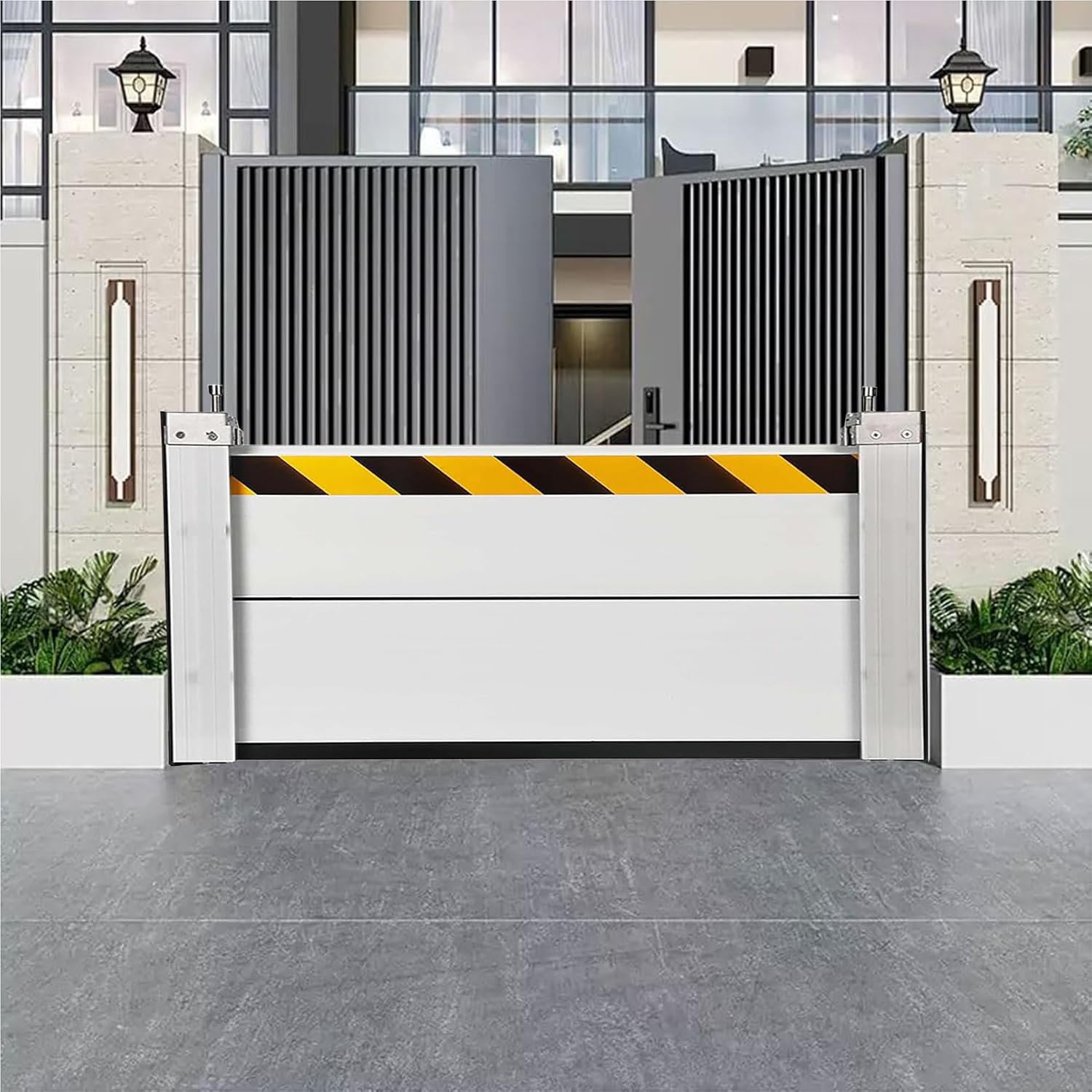 MIAOXIAO Flood Protection Barrier Flooding Control Baffle Water Barrier Aluminum Barrier Removable & Reusable Flood Protection Baffle,90X80CM