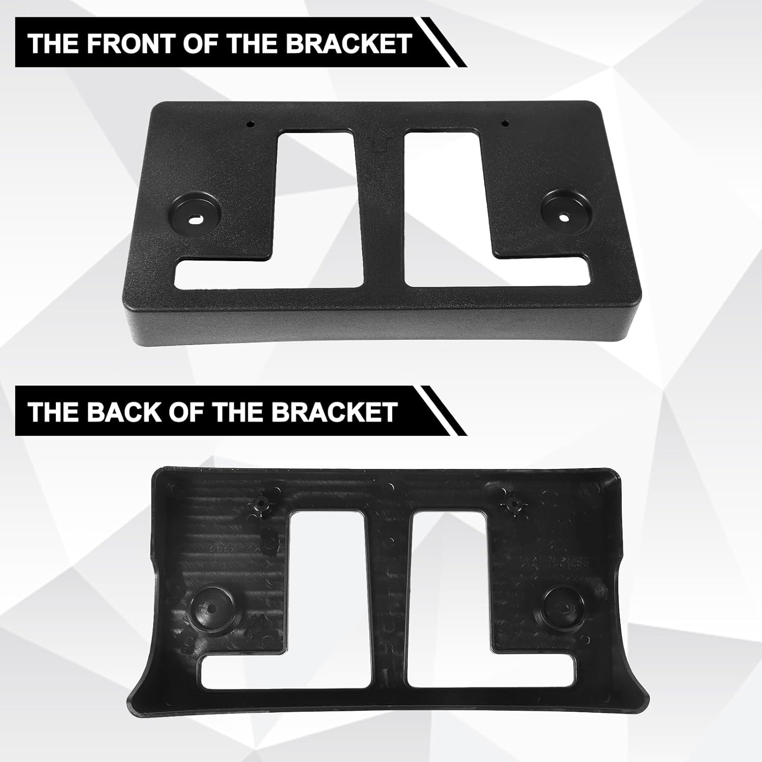 Front License Plate Bracket Compatible with Nissan Titan 2016-2024, ABS Front Bumper License Plate Holder Mounting Frame, License Plate Base Replacement Kit with Mounting Screws