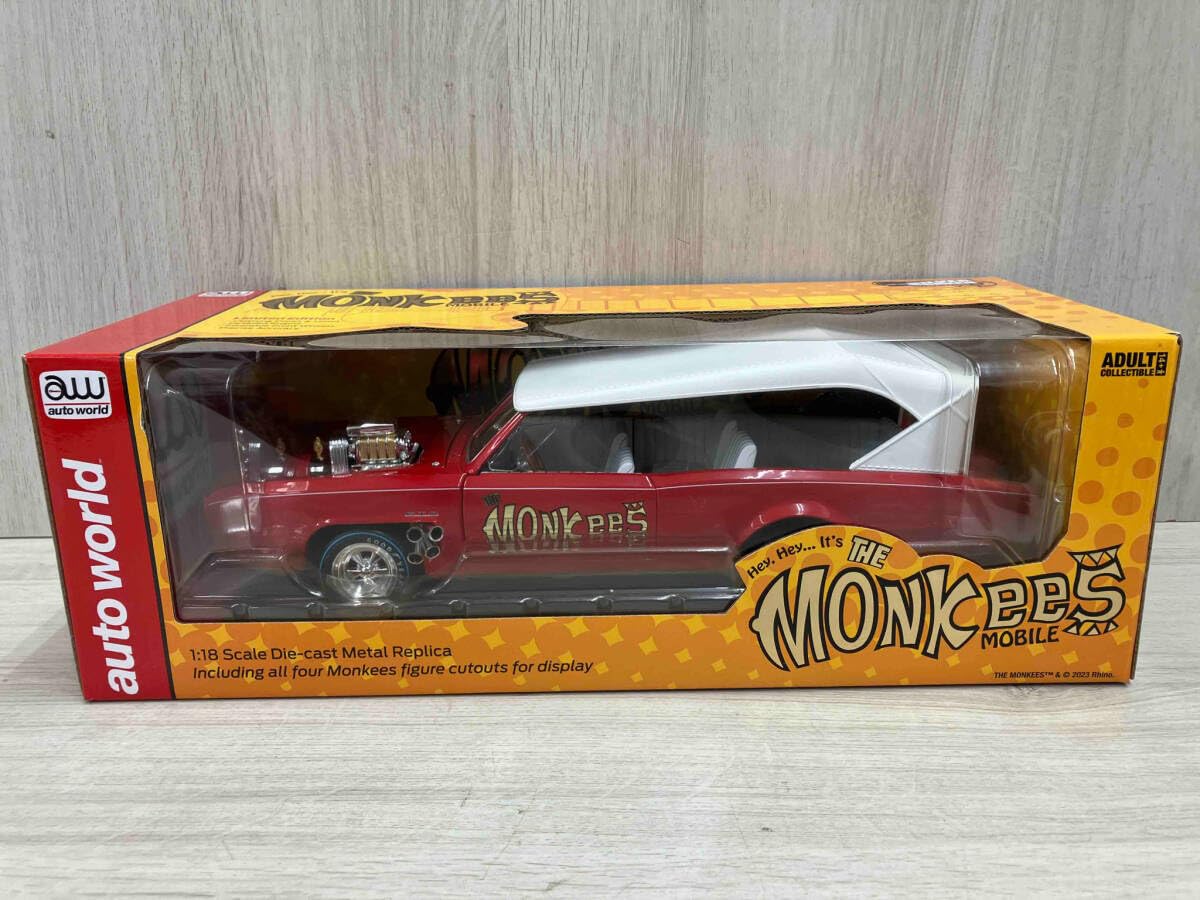 Amazon | auto world 1/18 モンキービーグル レッド/ホワイト SILVER