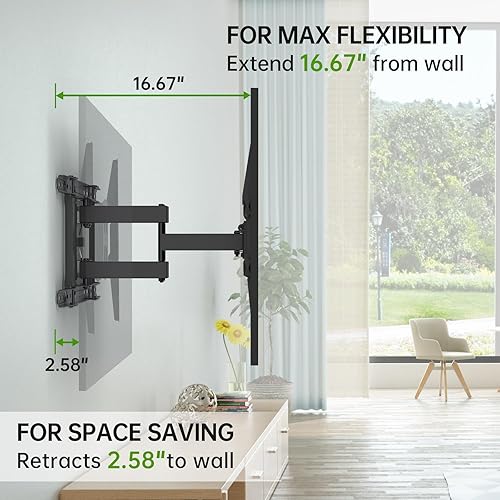 Miniatura 5 de USX MOUNT Soporte de pared para TV con certificación UL para televisores de 42 a 84 pulgadas de hasta 110 libras y pernos de madera de 8 a 24