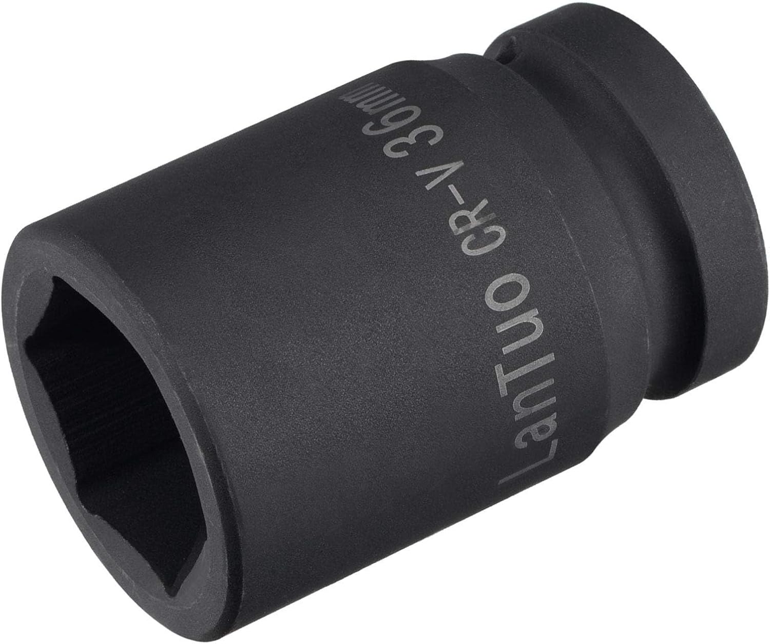 TA-VIGOR 1 Inch Drive by 36mm 6-Point Impact Socket, Durable Reliable CR-V 80mm Length, Standard Metric Sizes for Home Car Repair