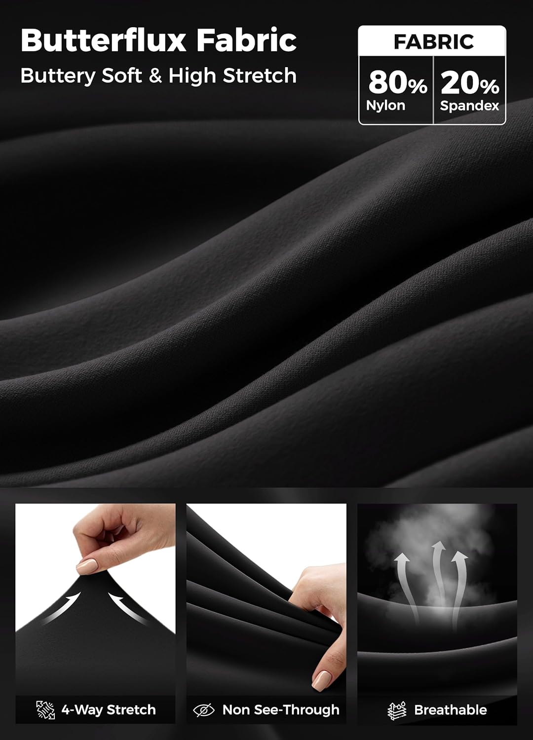 Willit Workout Gym Leggings for Women Straight Leg Bottoms Wide Leg Yoga Pants for Women High Waist Buttery Soft - Image 6