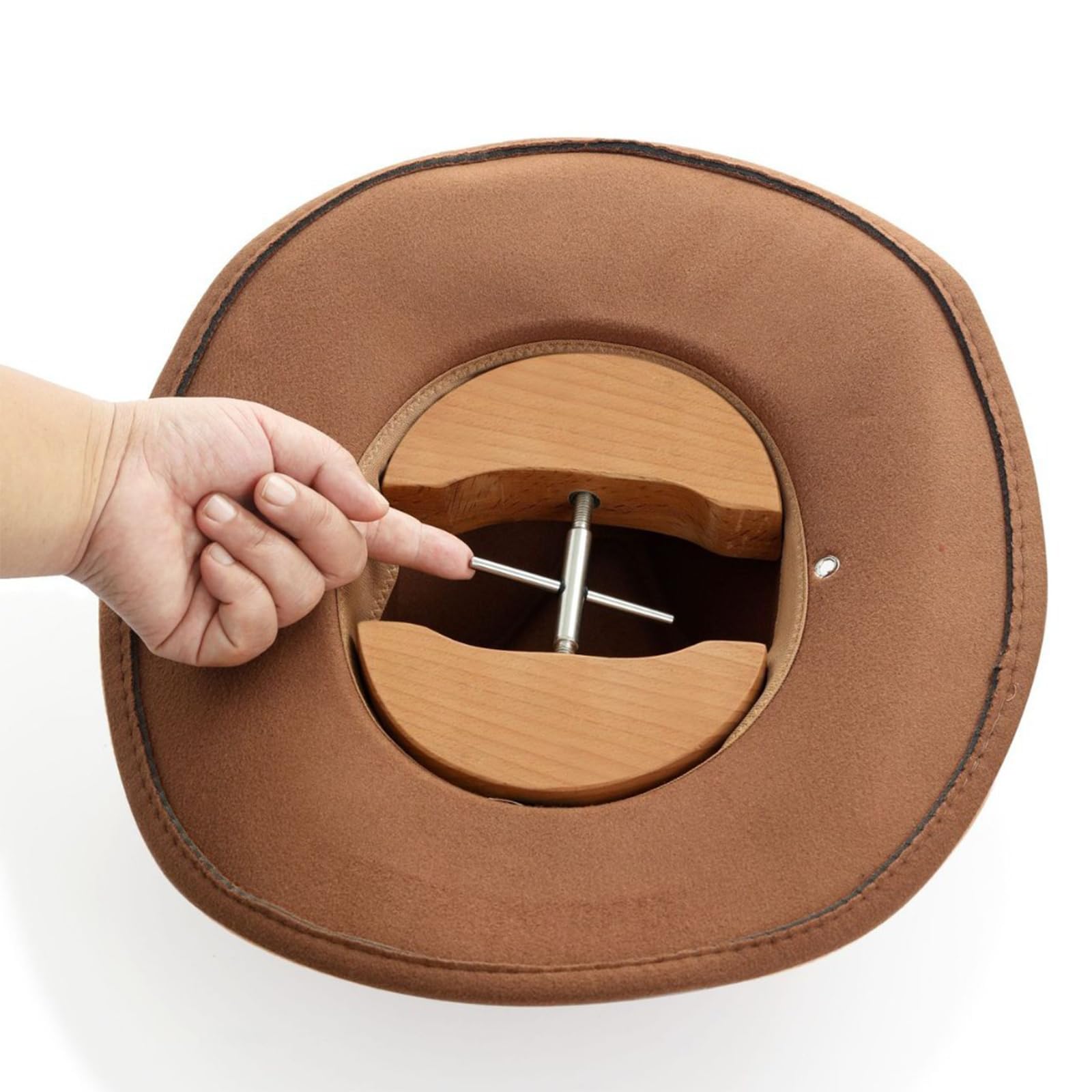 Dilatador de Sombreros para Hombre, Extensor de Madera para Sombreros Cowboy y Gorras Ajustables, Resistente y Duradero, Mantiene la Forma, Ajustable Sin Herramientas
