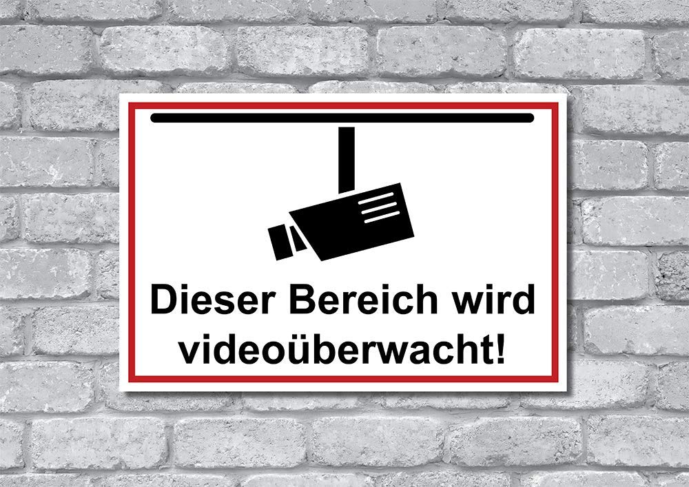 Videoüberwachung Warnschild – 20x30cm, 3mm Hartschaum, Wetterfest, Deutschsprachig „Dieses Gelände Wird Videoüberwacht“