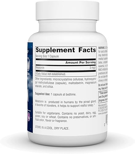 Miniatura 3 de Source Naturals Melatonina 3 mg - 120 Cápsulas Vegetarianas