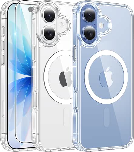 FNTCASE for iPhone 17 Phone Case Compatible with Magsafe Clear