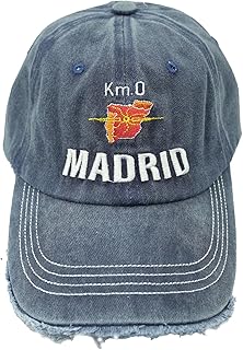 Gorra Estilo España Madrid – Ajustable – Diseño con Bandera Española – Visera con Acabado Desgastado – 5 Colores Disponibles