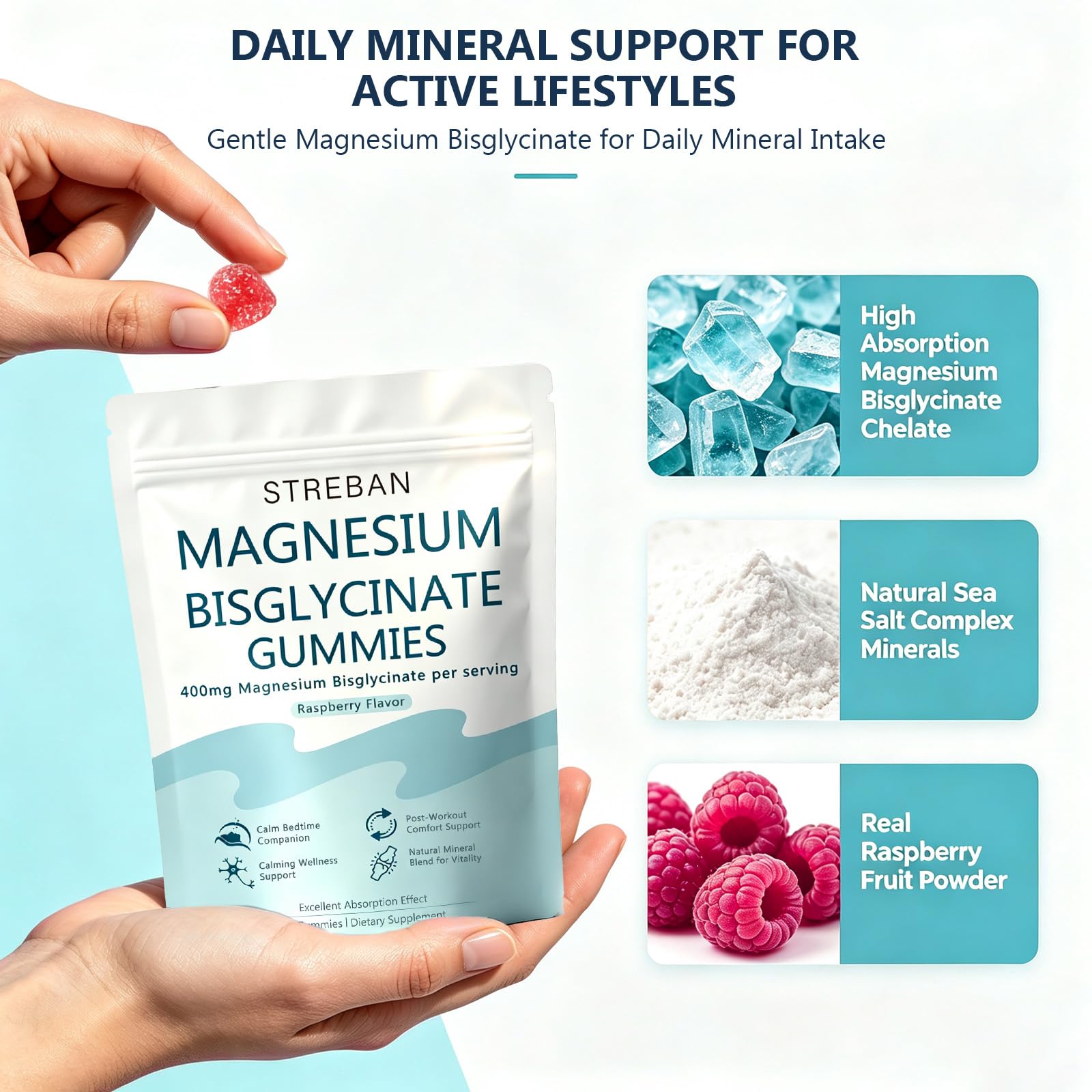 Magnesium Bisglycinate Gummies, 400mg Chelated Magnesium (1) — Amazon image 5