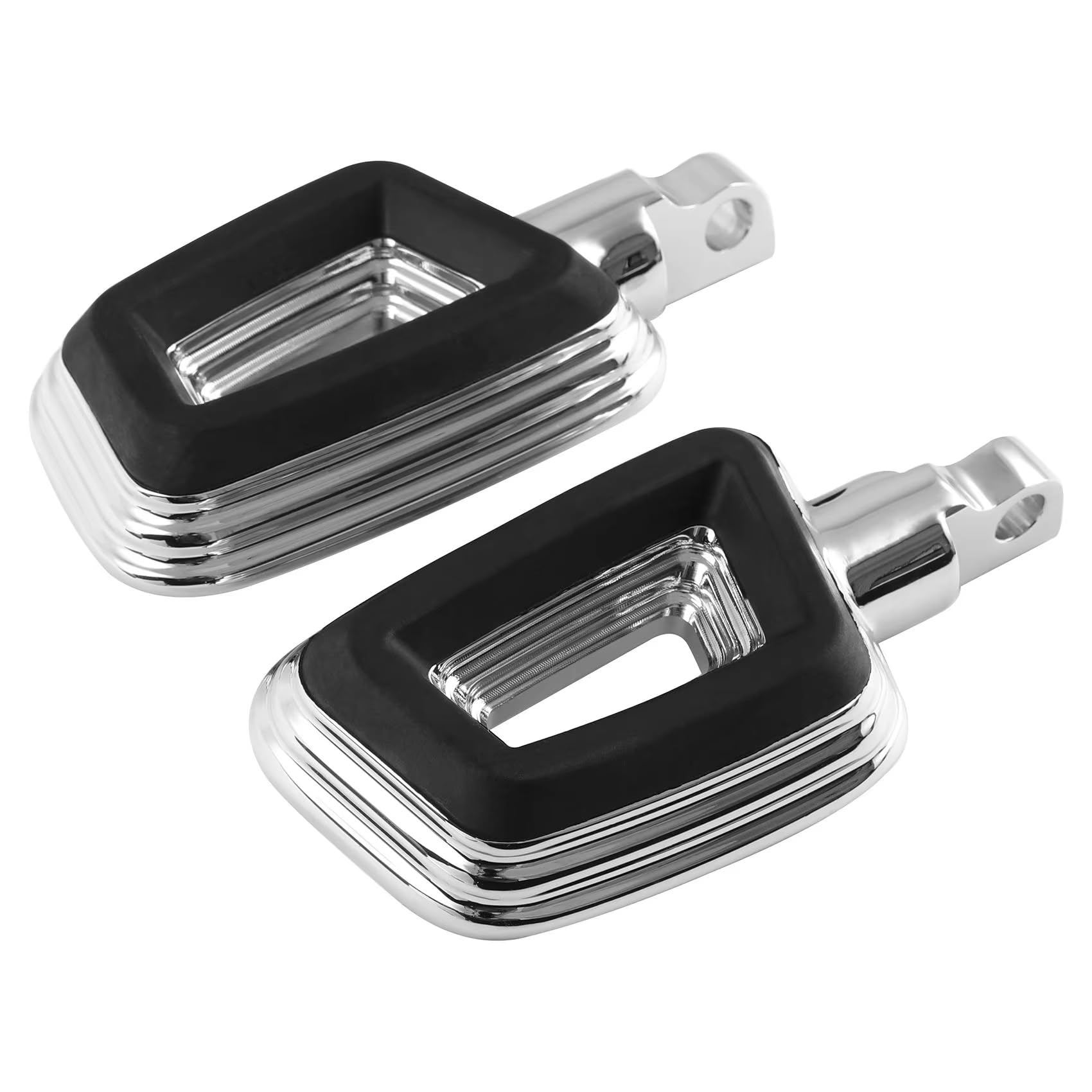 Para Touring Para Softail Para Sportster 1200 Para Dyna Estriberas Motocicleta Reposapiés Clavija Montaje Macho Motorcycles Foot Pegs Footrest(Chrome)